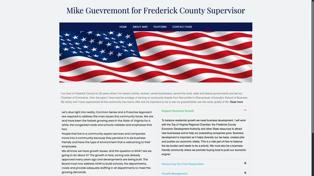 Client's previous website — outdated layout, cluttered text, no clear calls to action